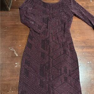 Charlotte Russe Glittery Burgundy Dress